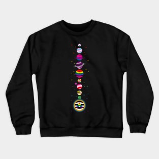 Solar System in LGBT colors Crewneck Sweatshirt